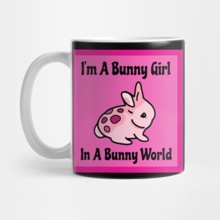 Funny Animal Meme I’m a Bunny Girl, In a Bunny World ~ Melodic Aesthetic Rex Bunny Having A Crazily Deranged Easter Mug